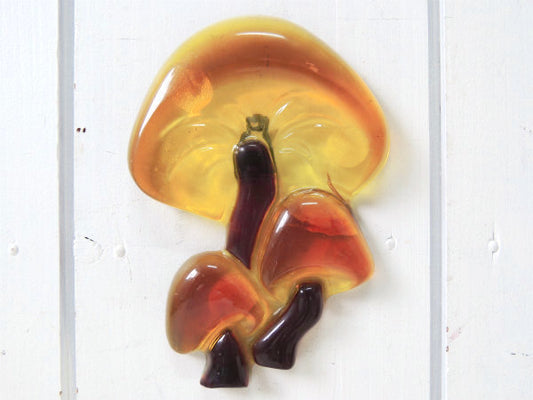 きのこモチーフ・樹脂製・ヴィンテージ・壁飾り/ウォールデコ/スプーンレスト USA