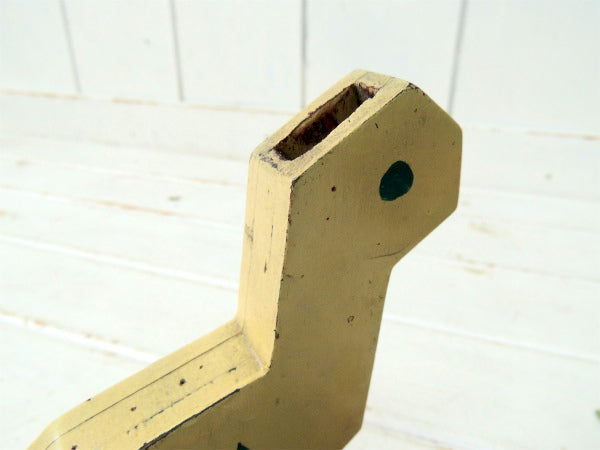 糸巻き&ハサミ付き　鳥・木製・アンティーク・スプールホルダー 糸巻きホルダー USA