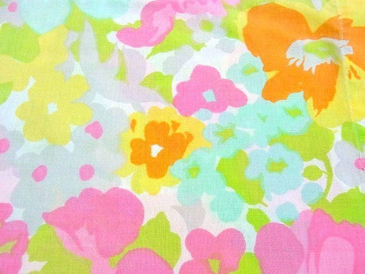 【Burlington】花柄・ヴィンテージ・ピロケース/枕カバー USA