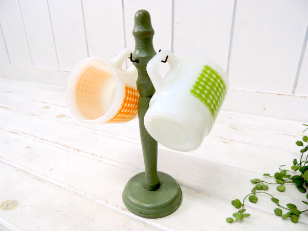 ミントグリーン 木製 ヴィンテージ 卓上 アクセサリースタンド ジュエリーホルダー USA