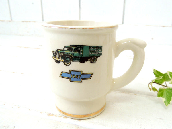 【CHEVROLET・トラック・1947y】シボレー・陶器製・ノベルティ・ビンテージ・マグカップ