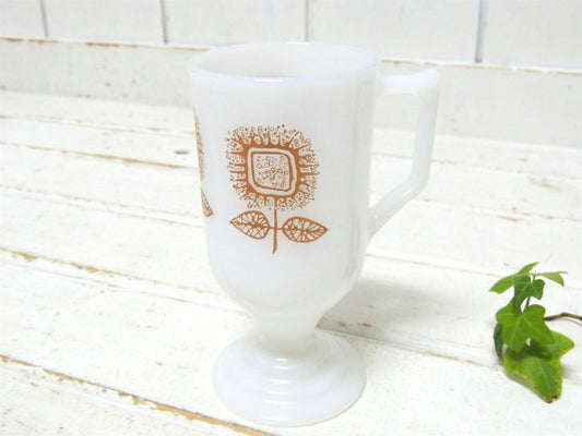 【フェデラル】FEDERAL GLASS・ひまわり柄・フッテッド・マグカップ・サンフラワー・食器