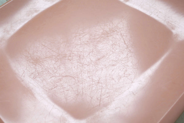 Melmac サーモンピンク メラミン 50s US ビンテージ プレート2枚+カップ 3点セット