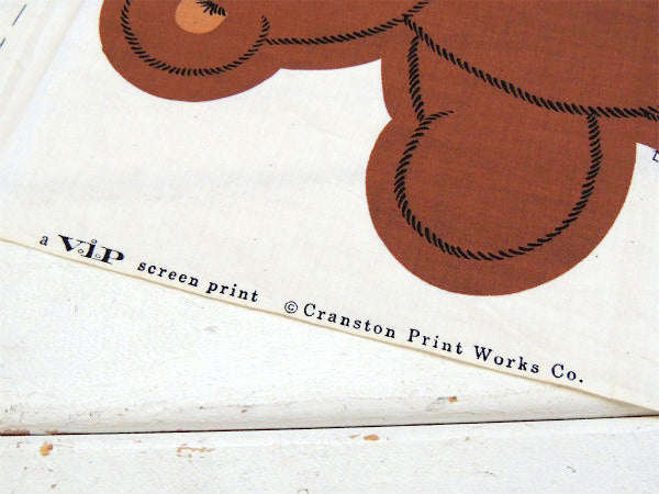 【LUV♡テディベア】ピロードール・2体・デッドストック・ヴィンテージ・パネル生地/ファブリック