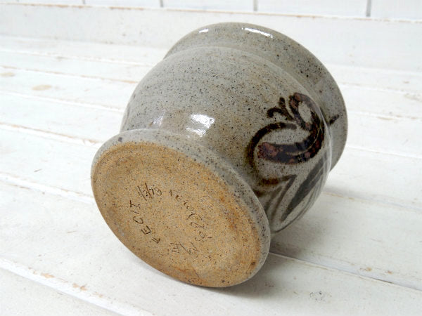 US デザイン レトロ 蝶 バタフライ 陶器 70s ビンテージ プラントポット 植木鉢 ポッタリー