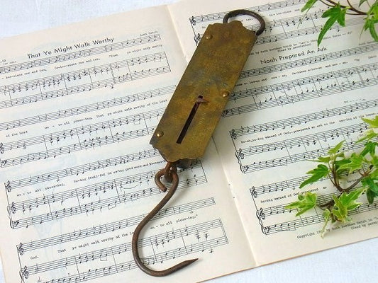 【CHATILLON/ニューヨーク】真鍮製・アンティーク・ハンギングスケール/スプリング/量り