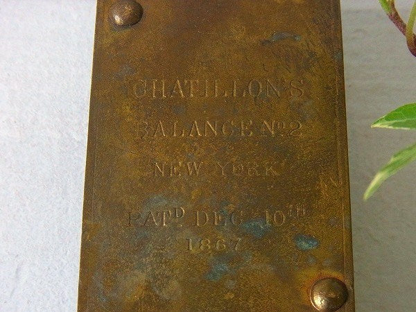 【CHATILLON/ニューヨーク】真鍮製・アンティーク・ハンギングスケール/スプリング/量り