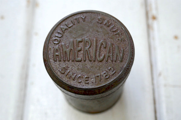 American Quality Snuff シャビー OLD アンティーク タバコ缶 ティン缶