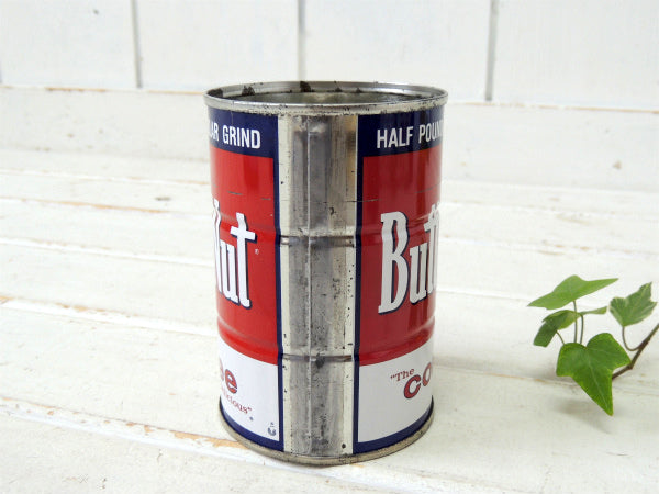 【Butter-Nut Coffee/ヒューストン】ブリキ製・ヴィンテージ・コーヒー缶/ガーデニング