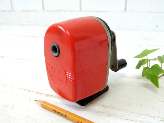 Apsco・Sharpener レッド・赤・ヴィンテージ・ペンシルシャープナー 鉛筆削り・文房具