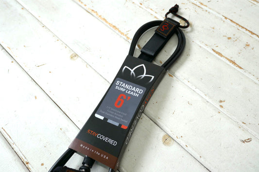 STAY COVERED ステイカバード USA カリフォルニア 6' STANDARD サーフィン リーシュコード USA MAT BLACK マットブラック