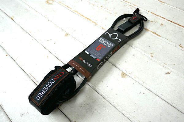 STAY COVERED ステイカバード USA カリフォルニア 6' STANDARD サーフィン リーシュコード USA MAT BLACK マットブラック