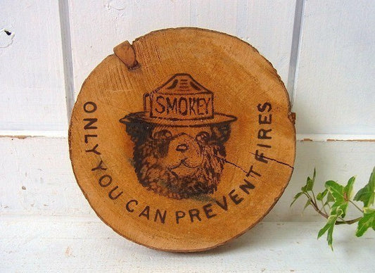 スモーキーベア US キャラクター・熊・アドバタイジング・ビンテージ・壁飾り・看板・オブジェ