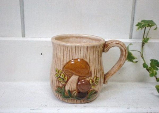 きのこ柄 70’sヴィンテージ・マグカップ