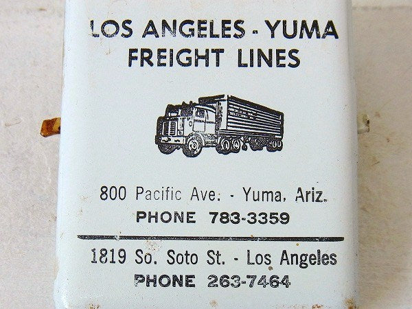 トラック会社 カリフォルニア州 ロサンゼルス-アリゾナ州 ユマ FREIGHT LINES  アドバタイジング ヴィンテージ クリップ ペーパークリップ USA