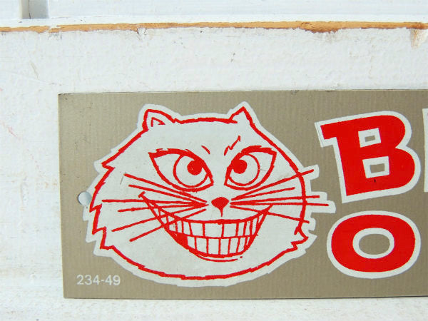 【BEWARE OF CAT!】ネコ注意!ヴィンテージ・サインプレート・看板・標識サイン・USA