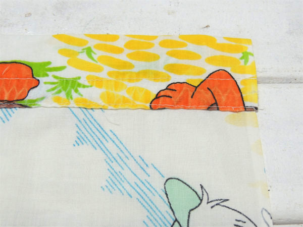 【ミッキー&フレンズ】ディズニー・レインボー柄・ヴィンテージ・カーテン/生地/ハーフシーツ