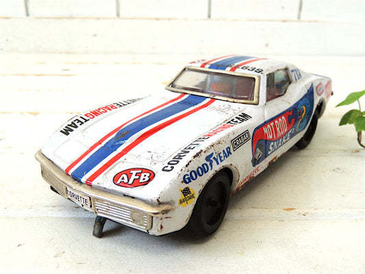 【HOT ROD・コルベット】スポーツカー・ヴィンテージ・タイヨー・ブリキ自動車・玩具・おもちゃ