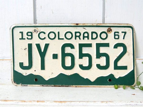 【コロラド州・JY-6552】1967's・ヴィンテージ・ナンバープレート/カーライセンス・USA
