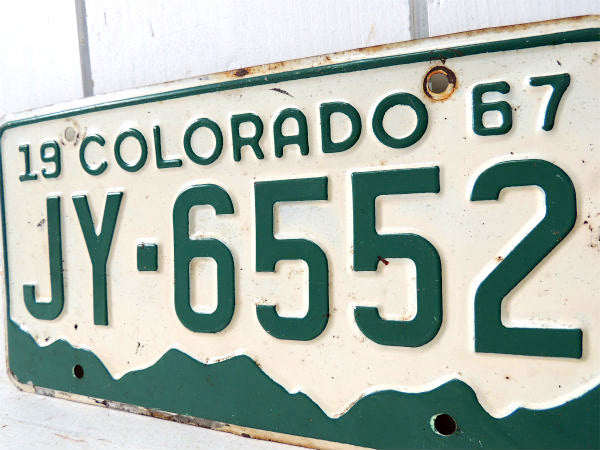 【コロラド州・JY-6552】1967's・ヴィンテージ・ナンバープレート/カーライセンス・USA