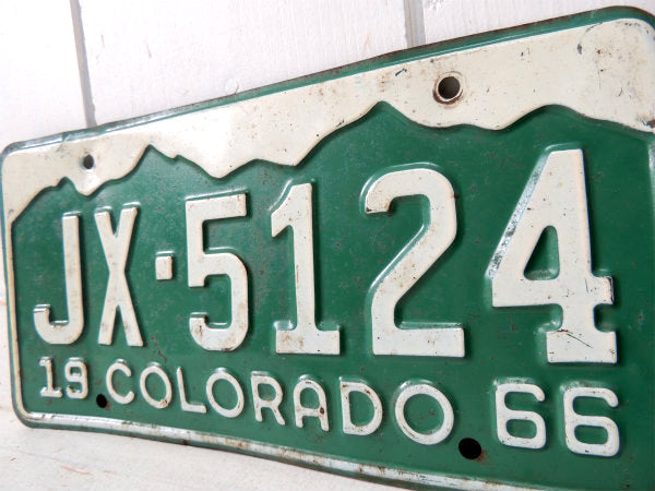 【アメリカ・コロラド州】1966’s・JX-5124・ヴィンテージ・ナンバープレート・カーライセンス