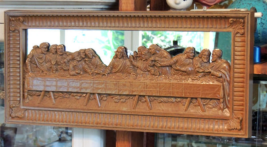 最後の晩餐・USA ヴィンテージ・壁飾り・壁掛け鏡・パブミラー・鏡・ミッドセンチュリー