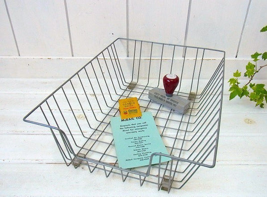 ステーショナリー 文房具 ヴィンテージ・ワイヤー 書類トレイ 書類入れ USA 工業系