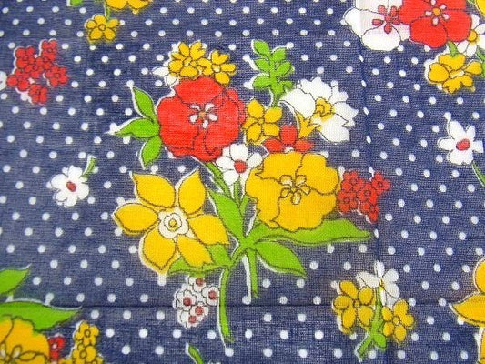 カラフルな小花柄・デッドストック・ヴィンテージ・ファブリック/生地 USA
