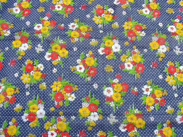 カラフルな小花柄・デッドストック・ヴィンテージ・ファブリック/生地 USA