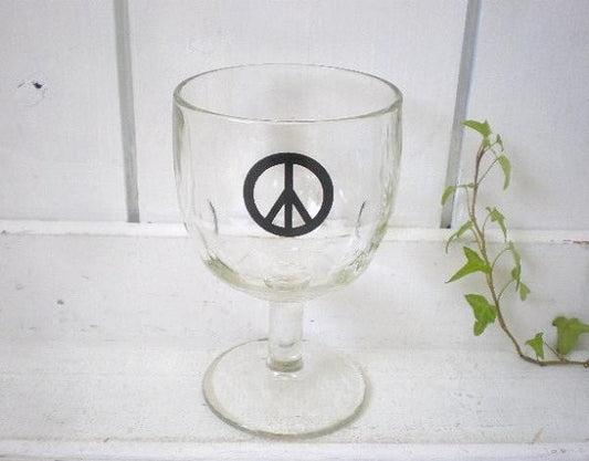 ピースマーク ヴィンテージ・パフェグラス USA