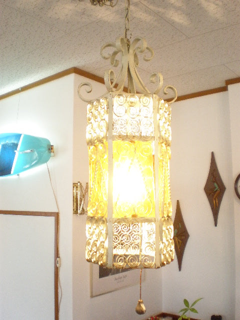 【レトロモダン】1950~1960年代・USA・アイアン・ヴィンテージ・ペンダントランプ