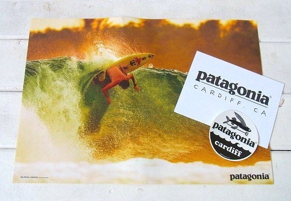 【Patagonia】パタゴニア・カーディフ限定・Tシャツ(M)&ステッカー&ポスター&ポストカード