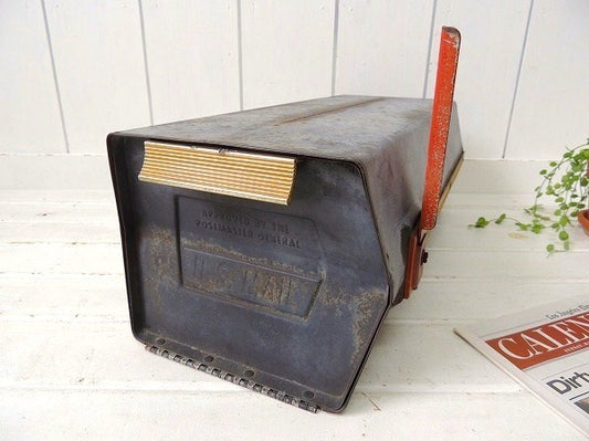 【U.S MAIL】USA!シアーズ・黒色・メタル製・ヴィンテージ・メールボックス/ポスト/郵便受け