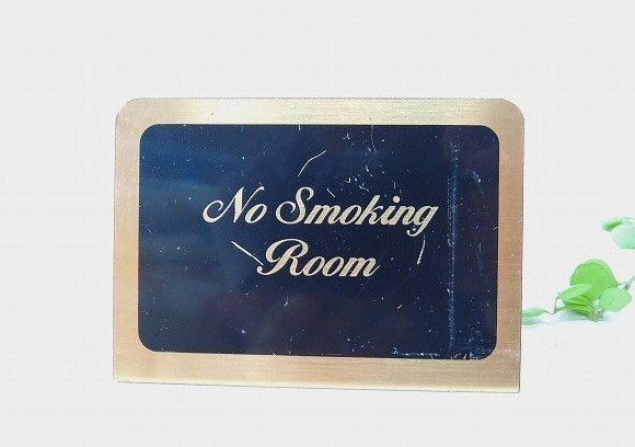【No Smoking Room】禁煙・ヴィンテージ・卓上サイン/USA/店舗ディスプレイ