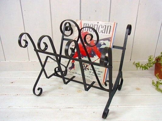 アイアン製・ヴィンテージ・マガジンラック/マガジンスタンド USA