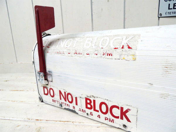 【U.S MAIL・201】USA・白色のブリキ製・ヴィンテージ・メールボックス/ポスト/郵便