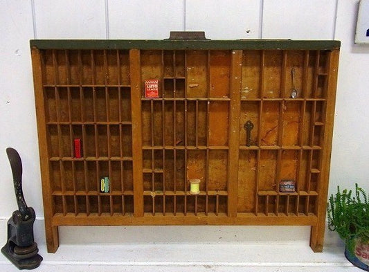 【HAMILTON】ハミルトン・木製・アンティーク・プリンタートレイ/引出し/飾り棚 USA