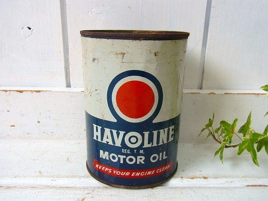 【HAVOLINE】MOTOR OIL・ハボリン・ヴィンテージ・オイル缶/モーターオイル USA