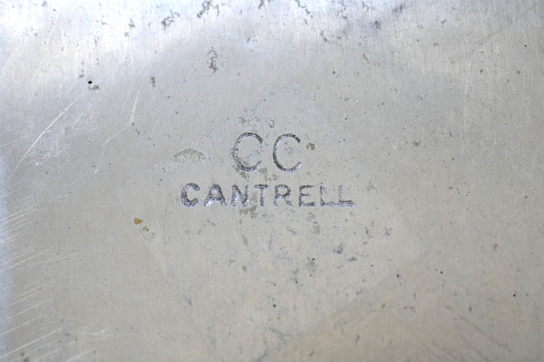CC Cantrell ピューター製 ワイン&パン 50's ヴィンテージ サービングプレート 皿