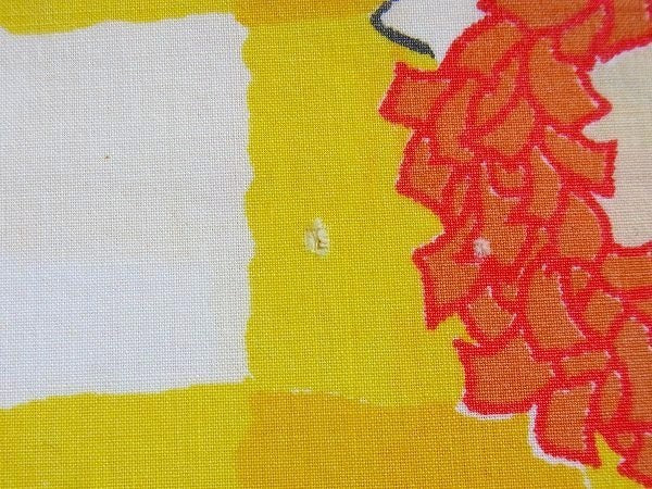 【ラガディアン&アンディ】黄色チェック柄・ヴィンテージ・ユーズドシーツ(フラットタイプ) USA