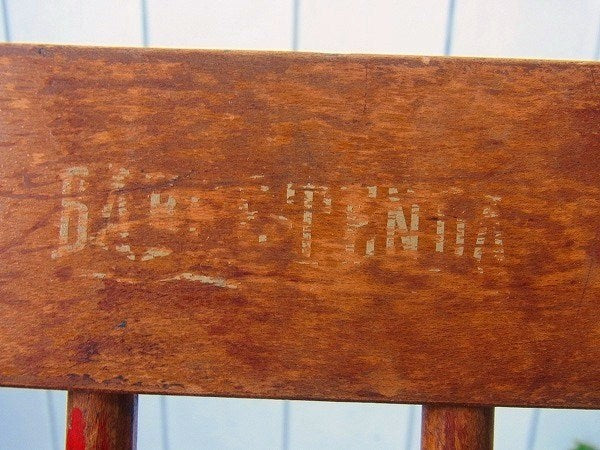 【BABEETENDA】子供用の木製・アンティーク・フォールディングチェア/子供イス USA