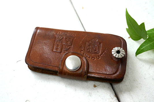 Kribs Motors 自動車販売店 アドバタイジング 革 レザーキーケース アメリカンビンテージ