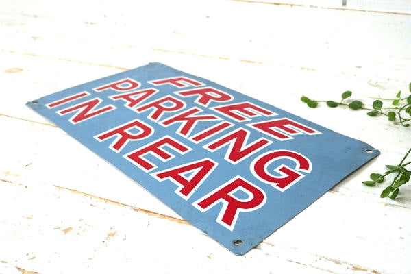 【FREE PARKING IN REAR】ヴィンテージ・サイン・看板・案内標示プレート・ガレージ