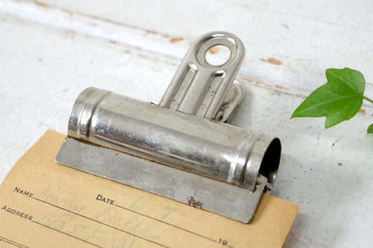スチール製 ヴィンテージ クリップ ペーパークリップ 文房具 ステーショナリー オフィス用品 USA