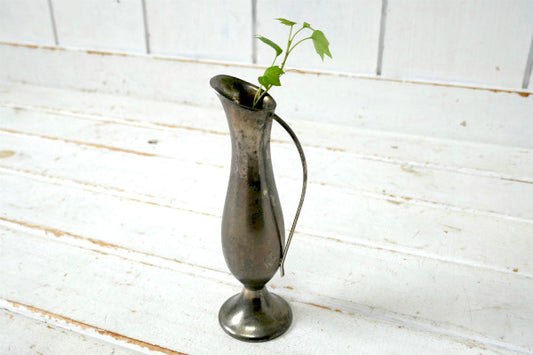 【HOLIDAY IMPORTS】シルバープレート製・ヴィンテージ・フラワーベース・花瓶・里帰り品