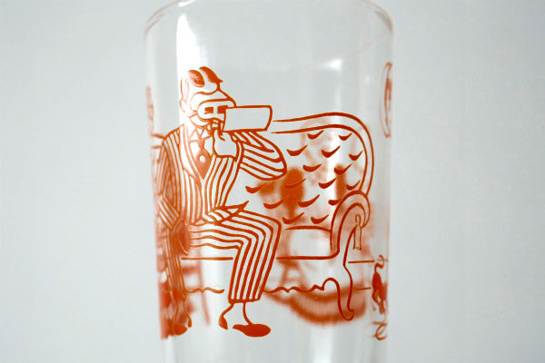 ヘーゼルアトラス スワンキー Swanky Swigs ヴィンテージ グラス ガラスコップ USA