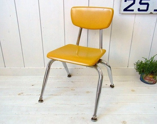 【VIRCO】ヴァルコ・スチール製・ヴィンテージ・スクールチェア/子供イス USA