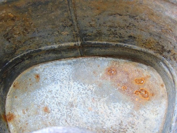 USA モップ絞り付き・三角形・ヴィンテージ・ブリキバケツ バケツ エクステリア 生活雑貨 シャビー