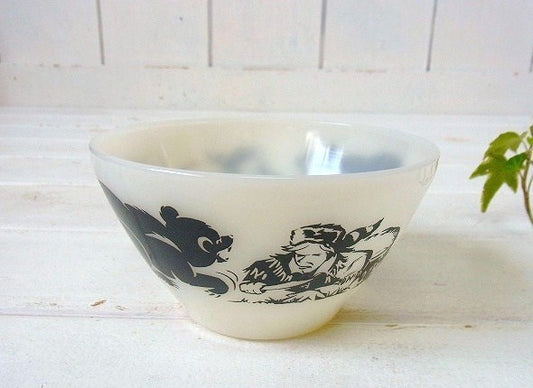 【Fire King】ファイヤーキング・デイビークロケット・シリアルボウル(ブラック/黒)