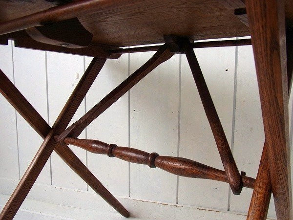 木製・アンティーク・フォールディング・テーブル/デスク/カフェテーブル　USA